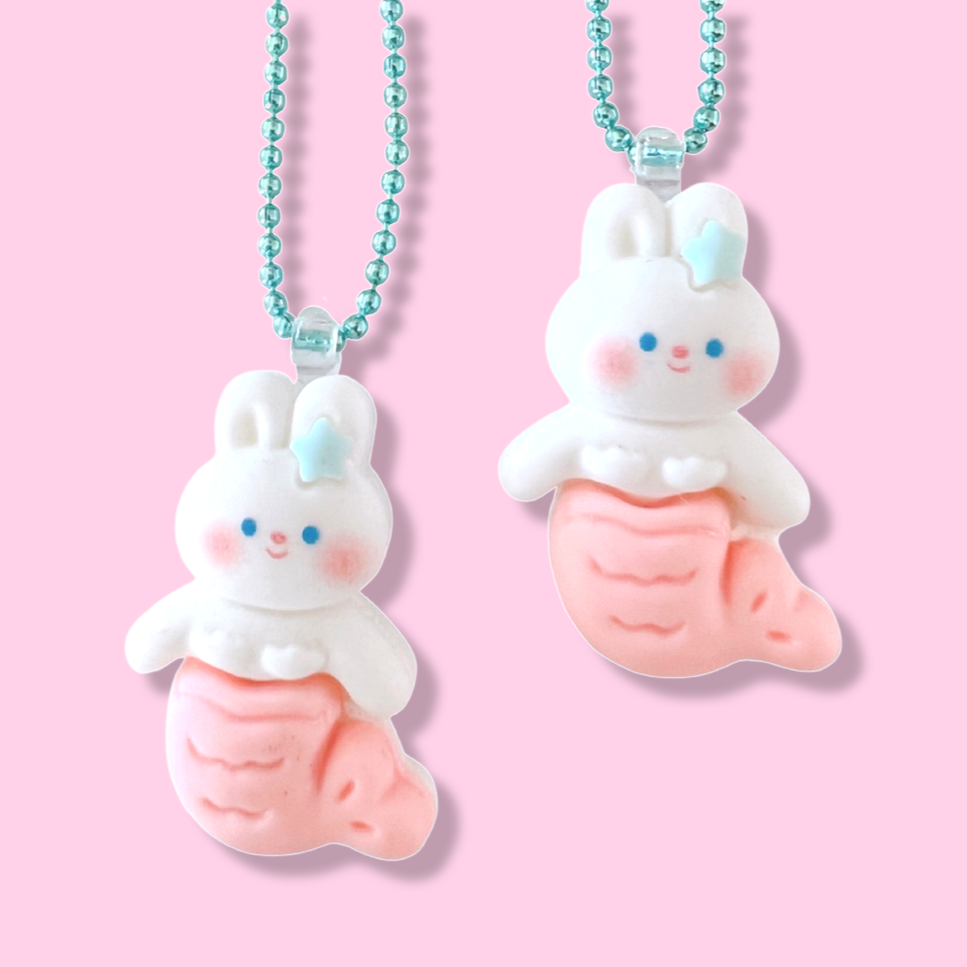 Pop Cutie Accessories & Gifts – Großhandel Halskette – Kinder – Pop Cutie Meerjungfrau Häschen Kinder Halsketten Handgemacht Strand1