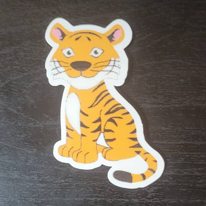 Pegatina Tiger | Pegatina Tiger blanca | Adhesivo para portátil para venta al por mayor de CraftdeeD