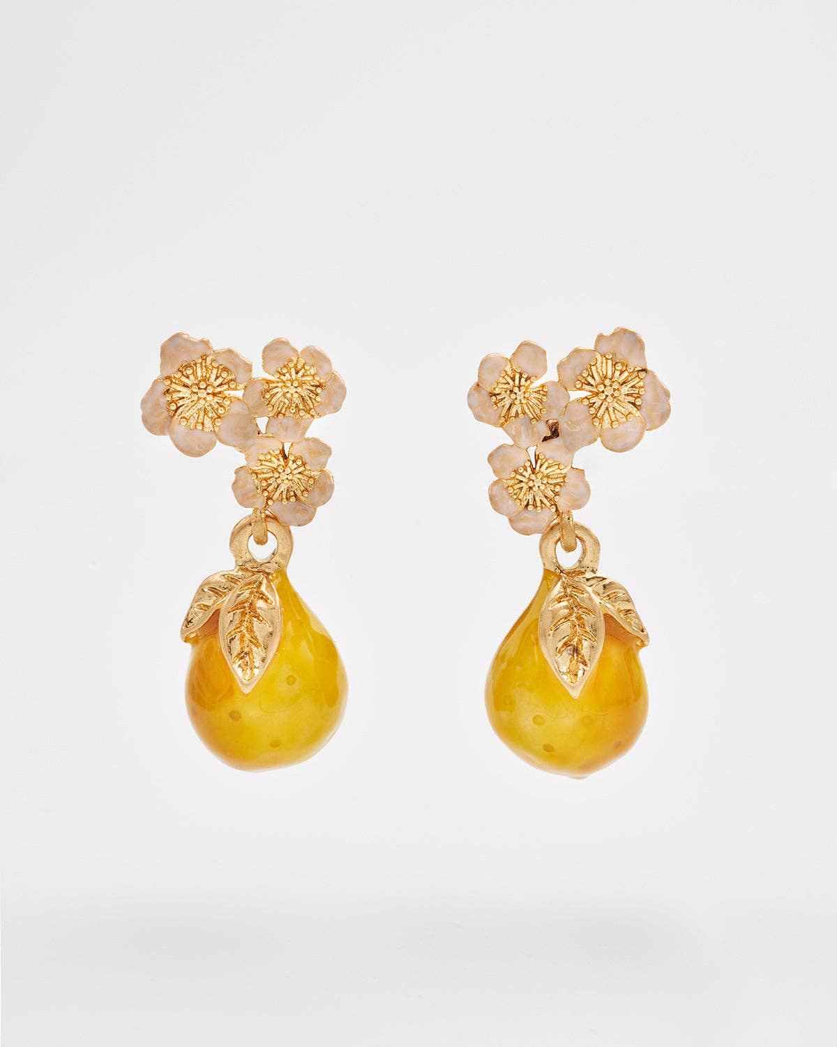 Fable England – wholesale Dangle earrings – Golden Pear Drop Gold Earrings