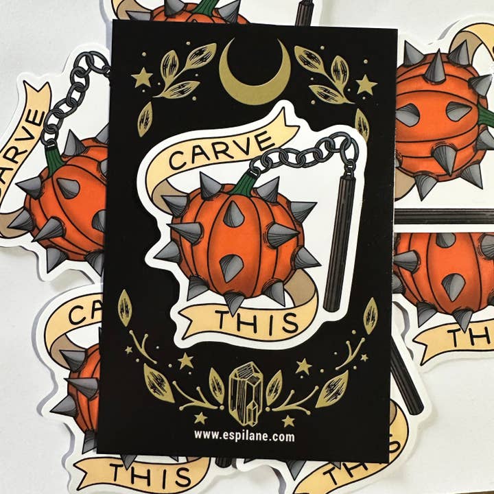 Espi Lane - Wholesale Sticker - Carve This Pumpkin Halloween Pun Sticker2