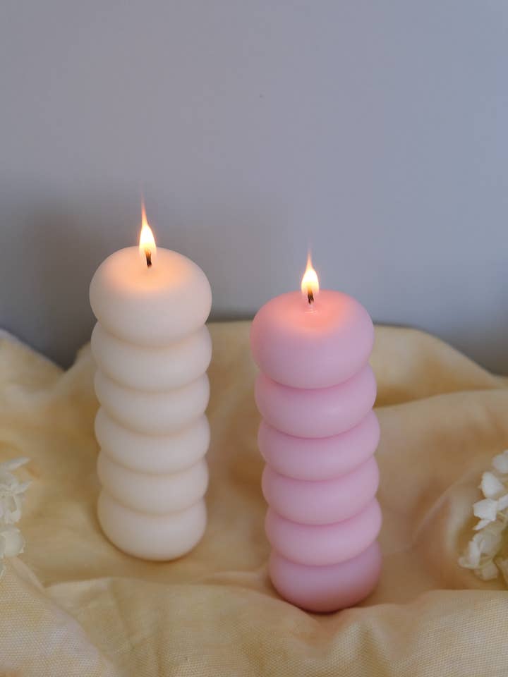 Vela Pebble Pillar para venta al por mayor de Nely Store