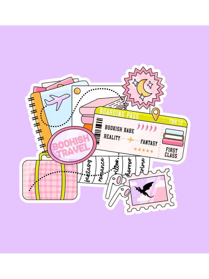 Travel Girlie Sticker for wholesale by Shadows of Sunshine
