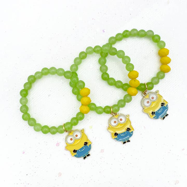Bracelet en perles Banana Man pour enfants pour la vente par Peach Tree & Co.