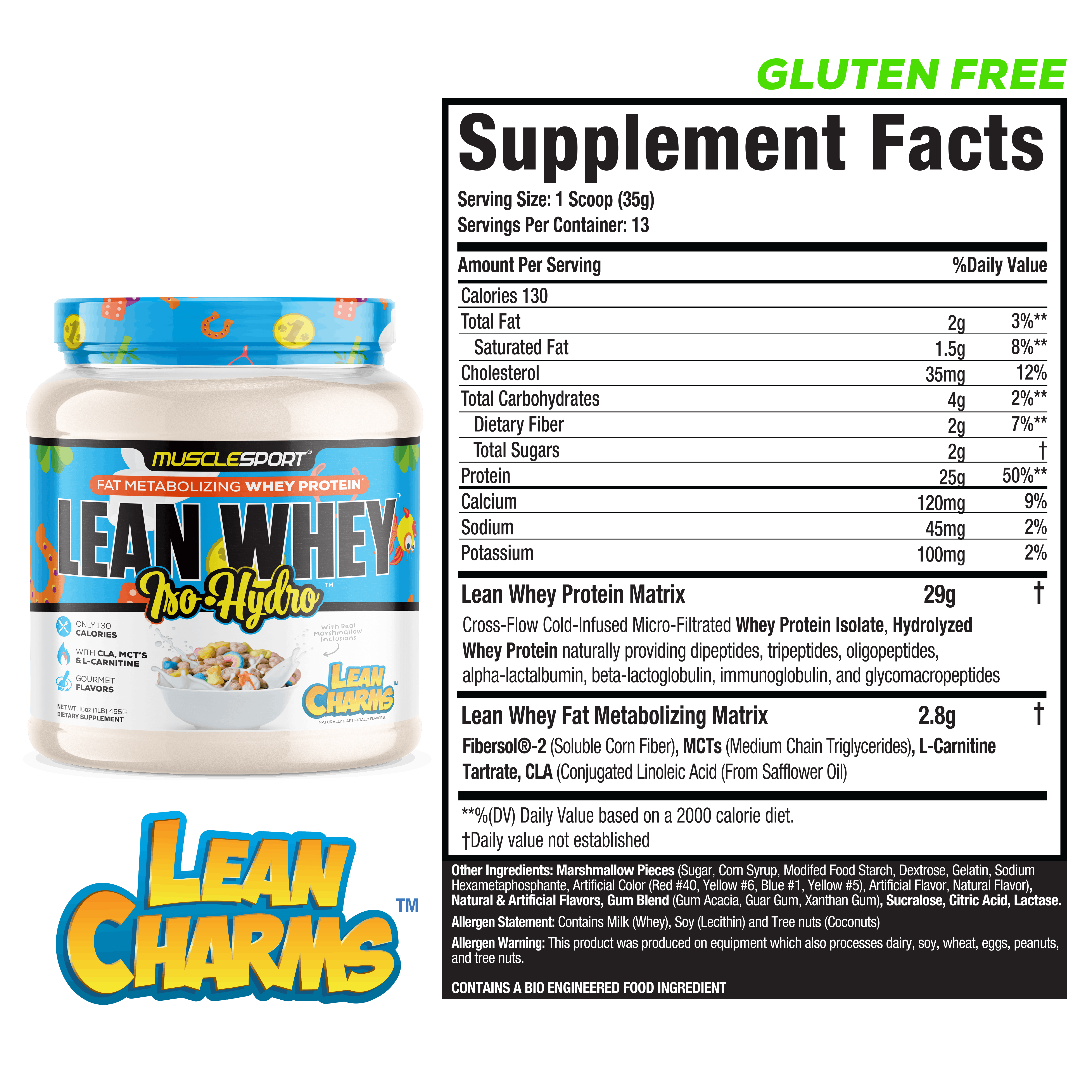 MuscleSport - Wholesale Protein/Superfood Powder - Lean Whey™ Iso Hydro Gourmet Protein 1lb32