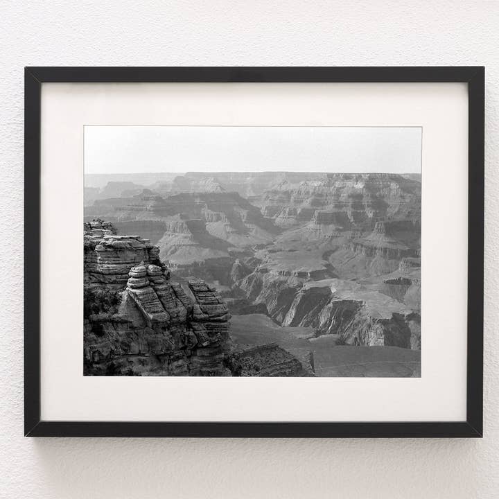 Grand Canyon Photo Print, Black and White Photo Film Photography for wholesale by lostkatphoto