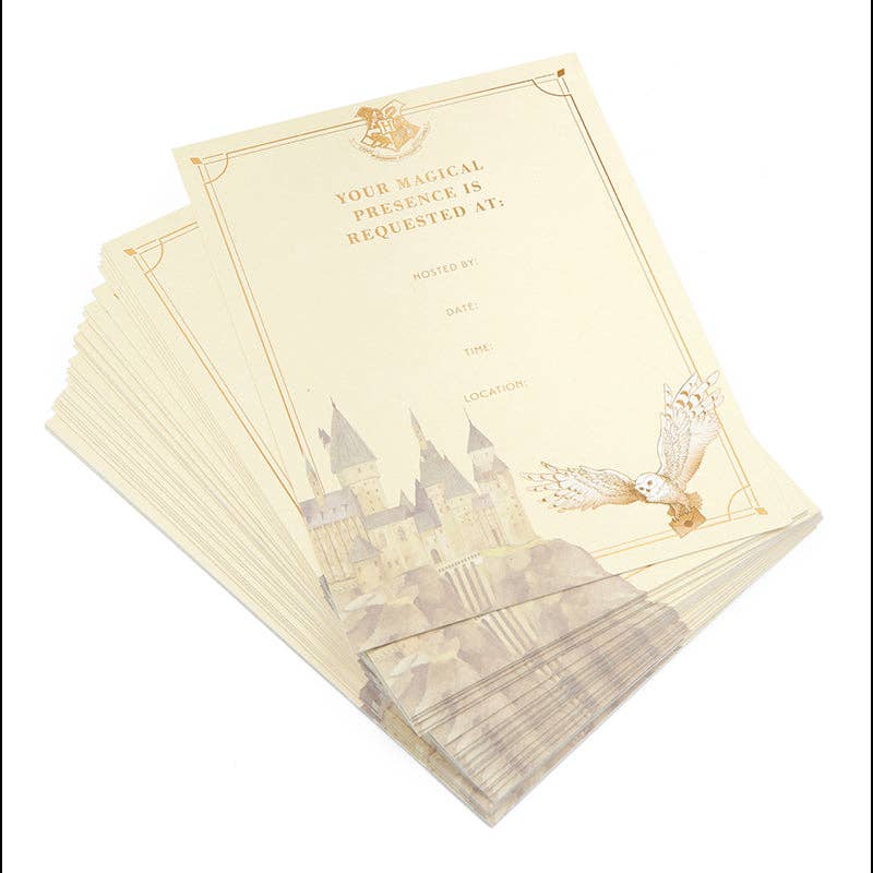 Insight Editions - #1 Pop Culture Publisher - Wholesale Stationery/Notecard Set - Harry Potter: Hogwarts Invitation Set (Set of 30)2