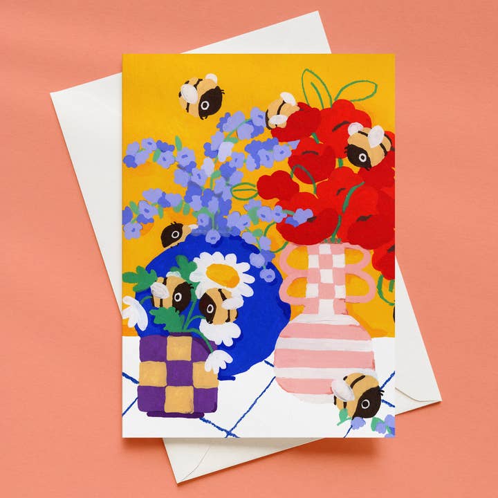 humla & vaser | vykort för wholesale av Lara Hacker Illustration