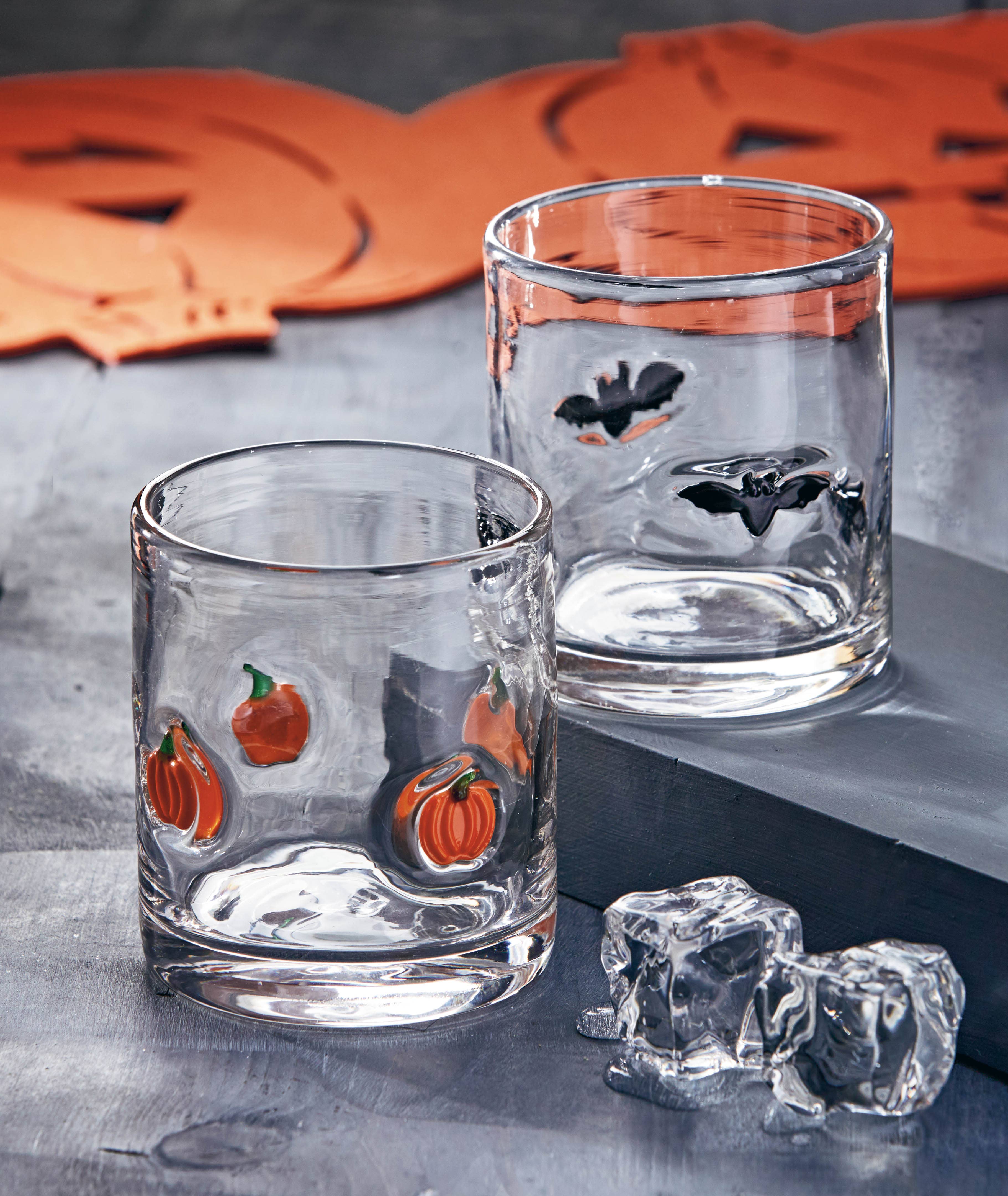 Spooky Bat DOF Glass Black Halloween for wholesale on Faire1