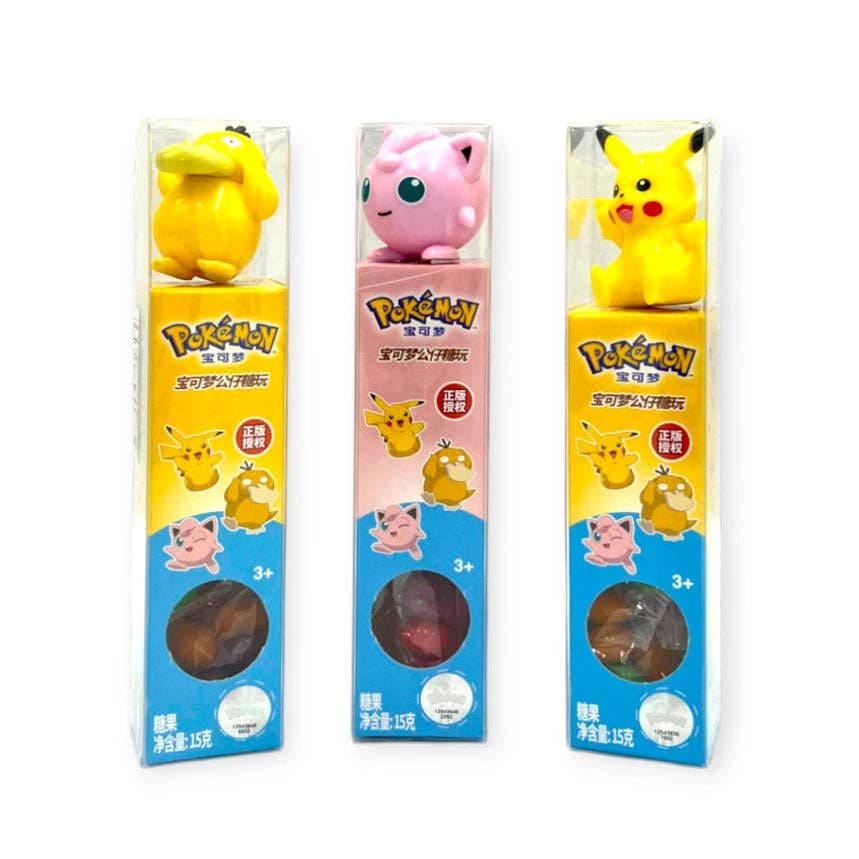 Pops Distro Inc - Wholesale Hard Candy - Pokemon Soft Candy and Toy Display Box 12 ct (15g) (China)