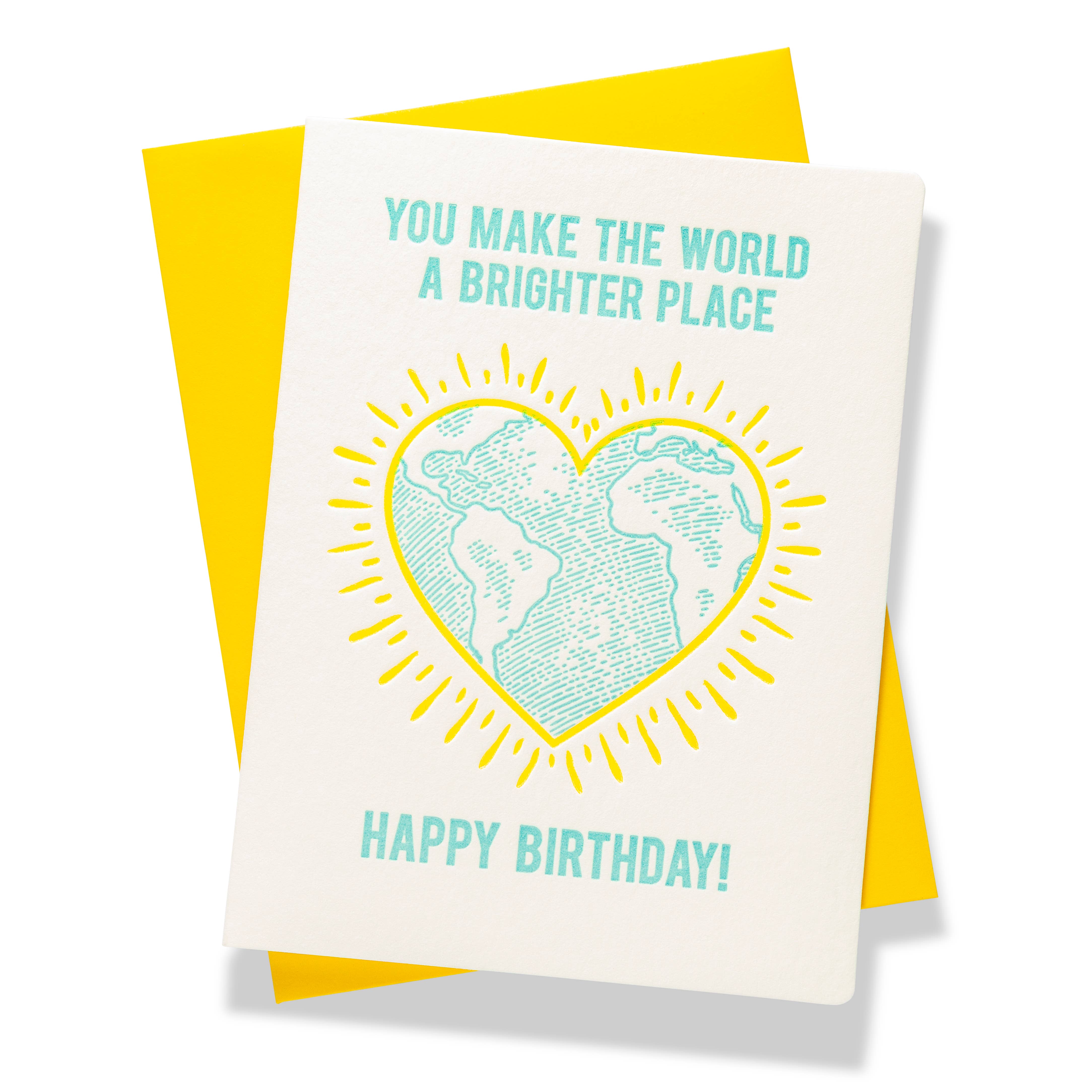 Color Box Design & Letterpress - Wholesale Birthday Card - World Brighter | Letterpress Greeting Card | Birthday0