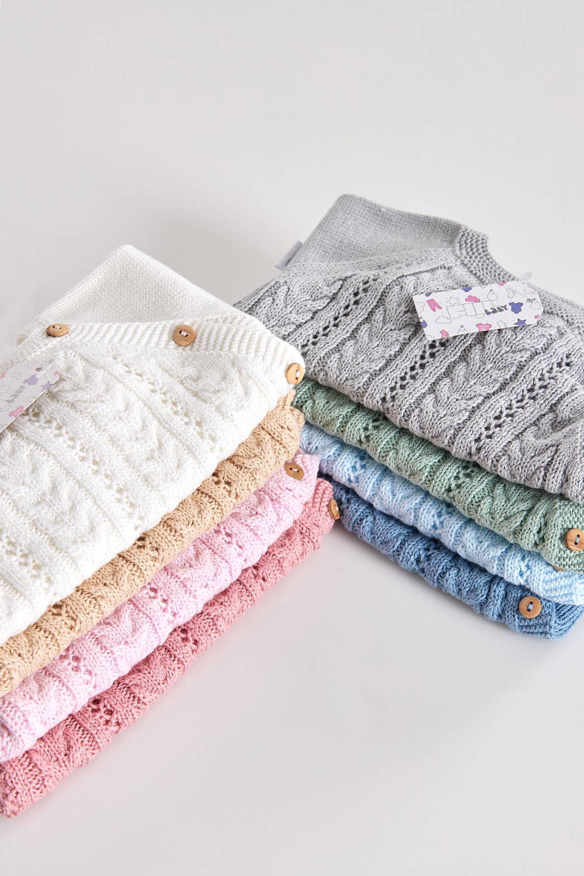 Amorim Gerações, LDA - Wholesale Clothing Set - Baby - 3-Piece Cotton Knit Set Wheat 0620B/23