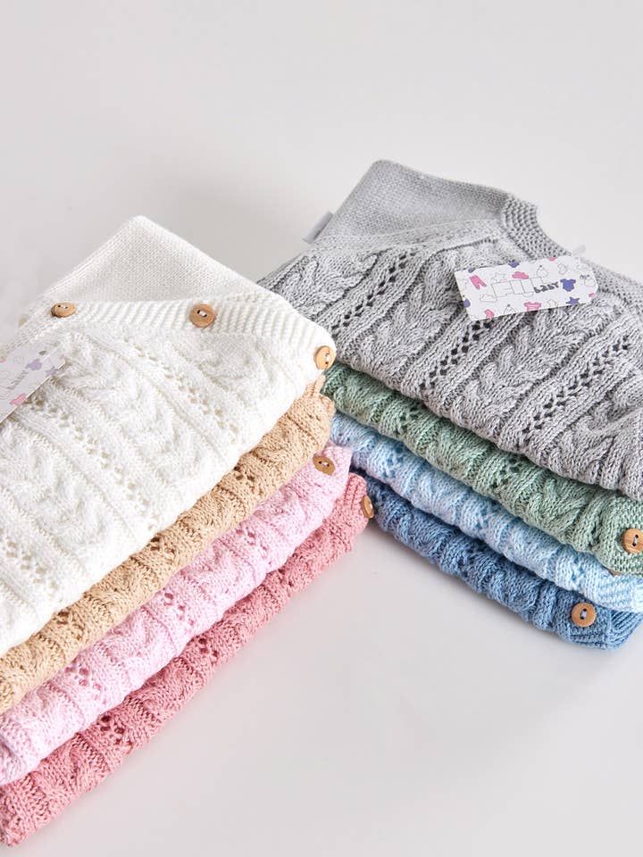 Amorim Gerações, LDA - Wholesale Clothing Set - Baby - 3-Piece Cotton Knit Set Wheat 0620B/23