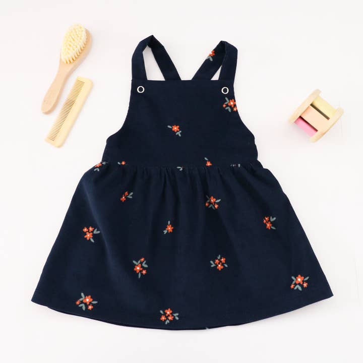 FLORAL VELVET DRESS for wholesale by Petit Martin