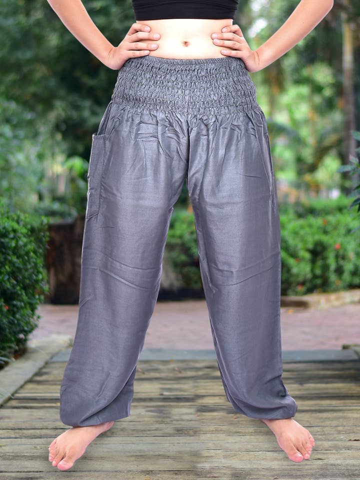 Sarouel taille unie gris moyen pour enfants 13-15 ans pour la vente par Bohotusk