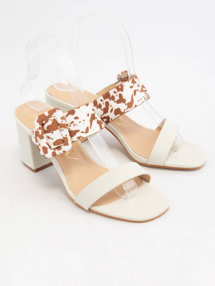 OFF WHITE SALLY DOUBLE STRAP SLIP-ON STYLE BLOCK HEEL SANDAL for wholesale on Faire1