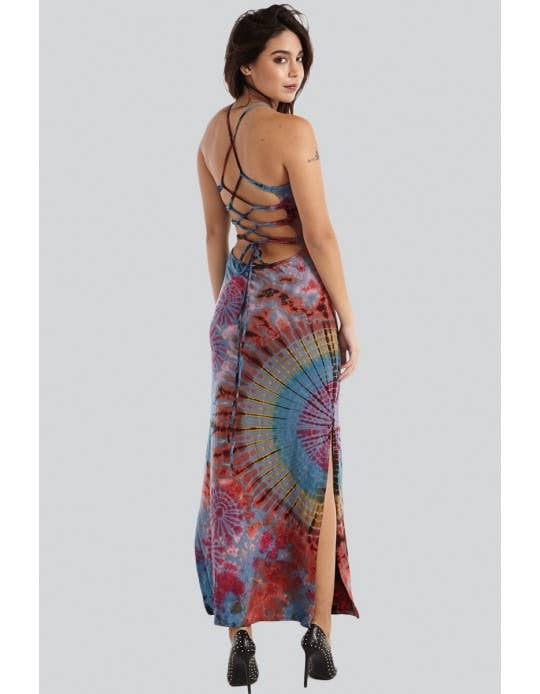 Kathmandu Imports - Wholesale Dress - Women's - Tie-Dye Long Dress (TH-1255)1