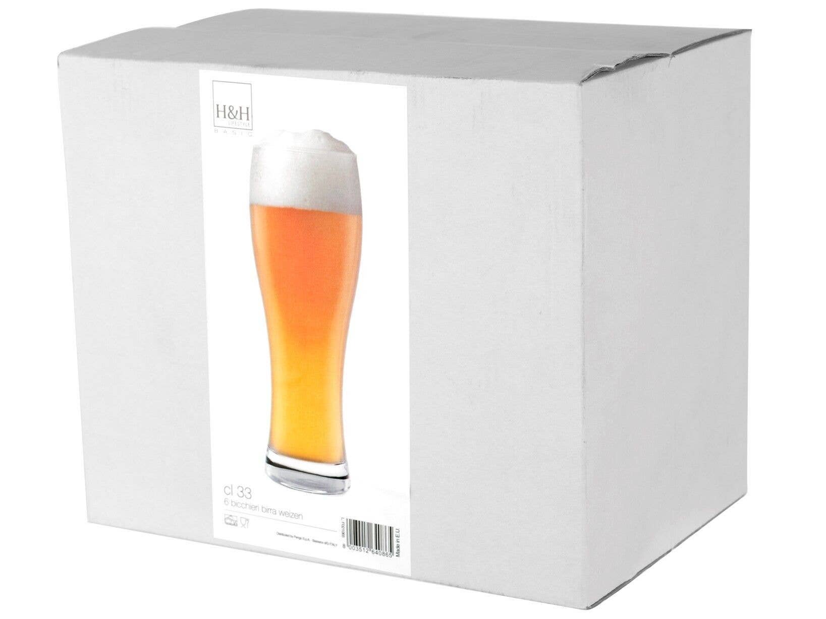 H&H - Wholesale Beer Glass/Mug - Weizen Beer Glass In Glass cc 3301