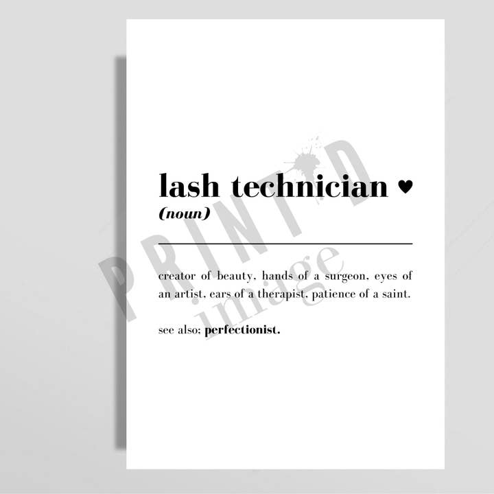PRINTD image - Wholesale Art Print - Lash Tech Print, Lash Artist Wall Print, Salon Wall Prints