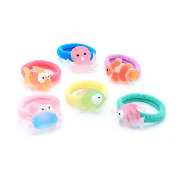 Inca UK - Wholesale Hair Tie - Card of 2 Sea Themed Motif Ponios3