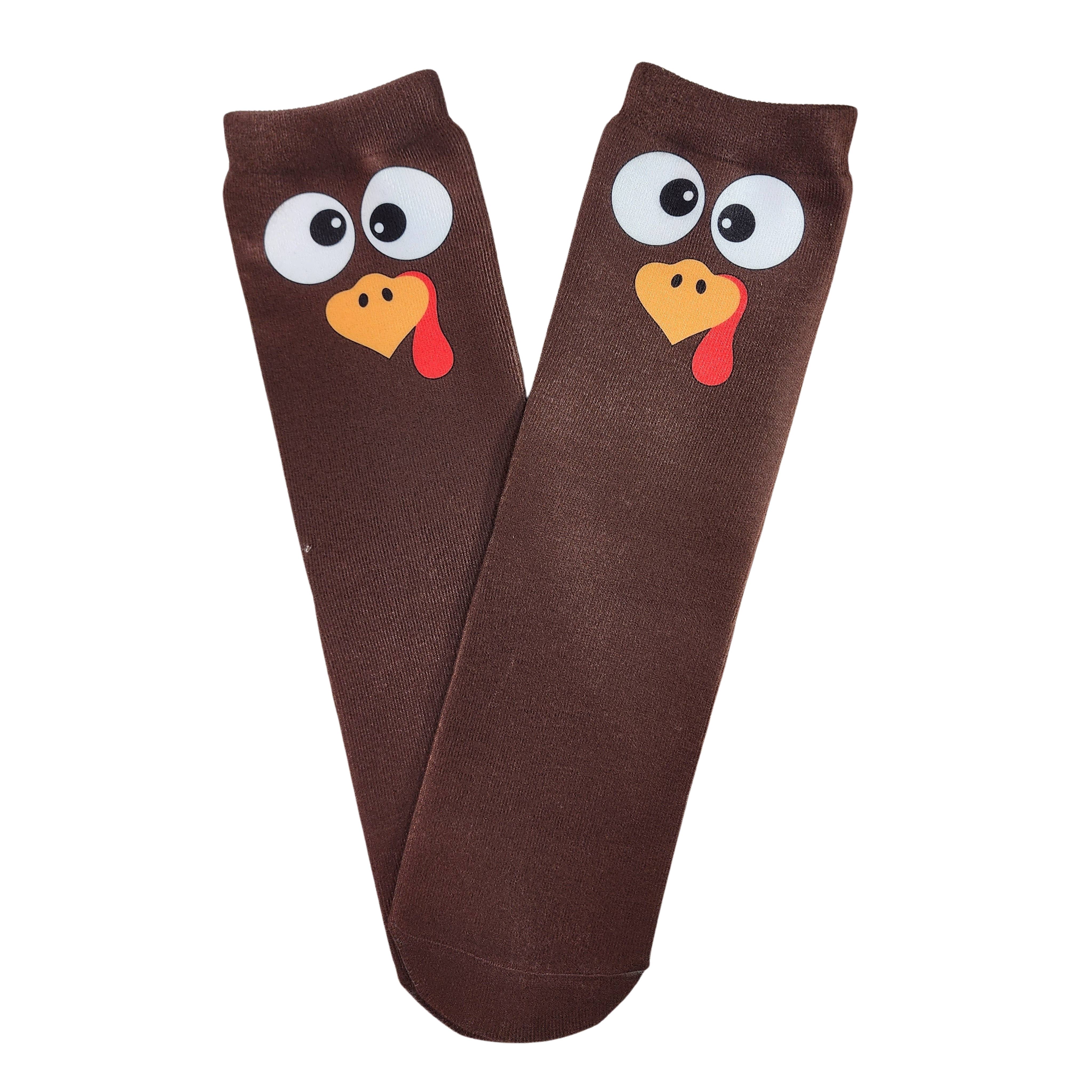 Dapper Xpressions - Wholesale Socks - Kids - Mr & Mrs Turkey Socks, Comfort and Casual, Toddler to Adult0