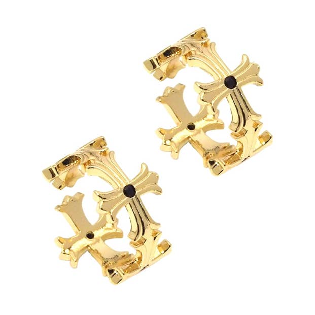 Gold Cross Adjustable Ring, Sku#LK801 for wholesale by BestBeads&Beyond