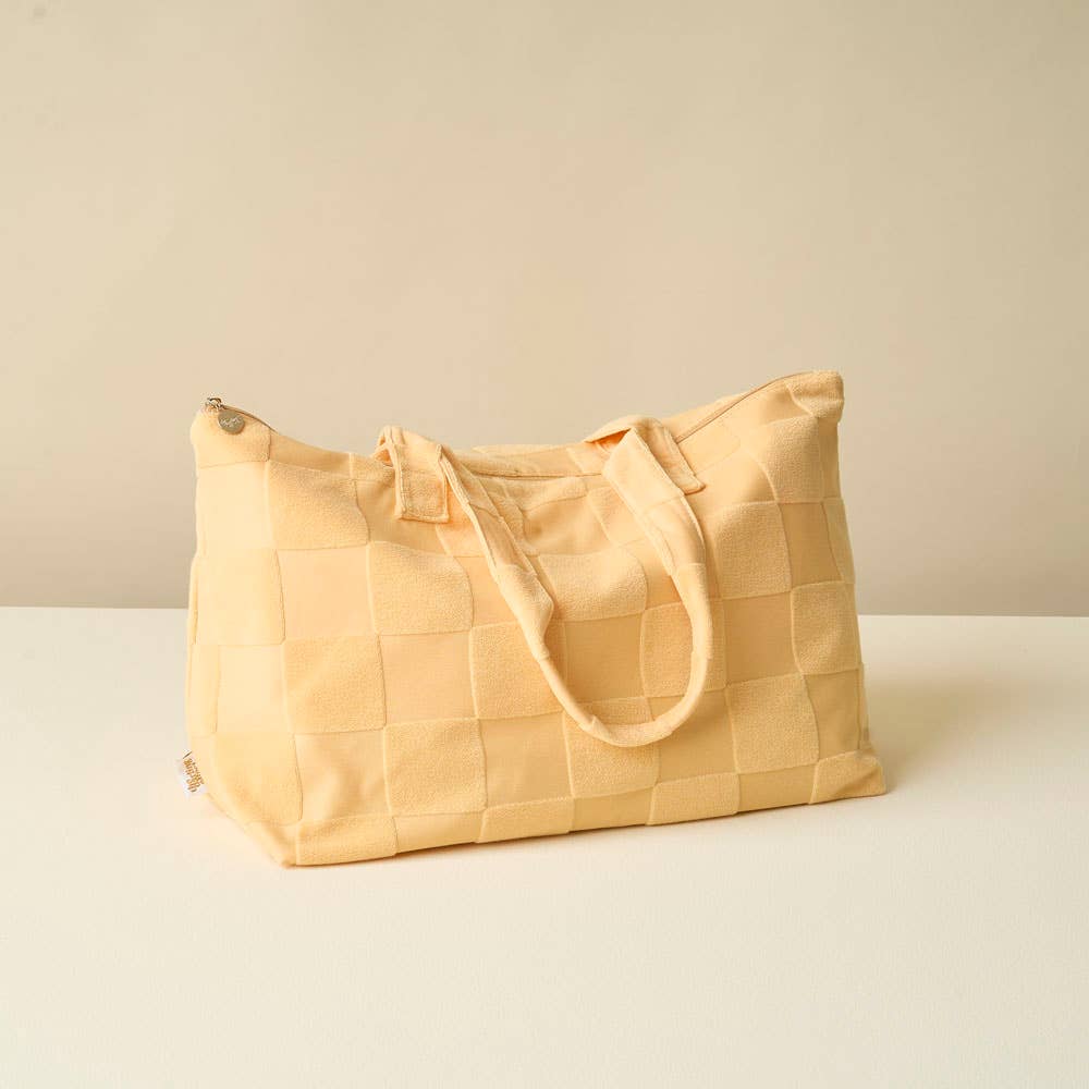 The Darling Effect - Wholesale Tote Bag - Women's - Terry Tote-Peach Check4