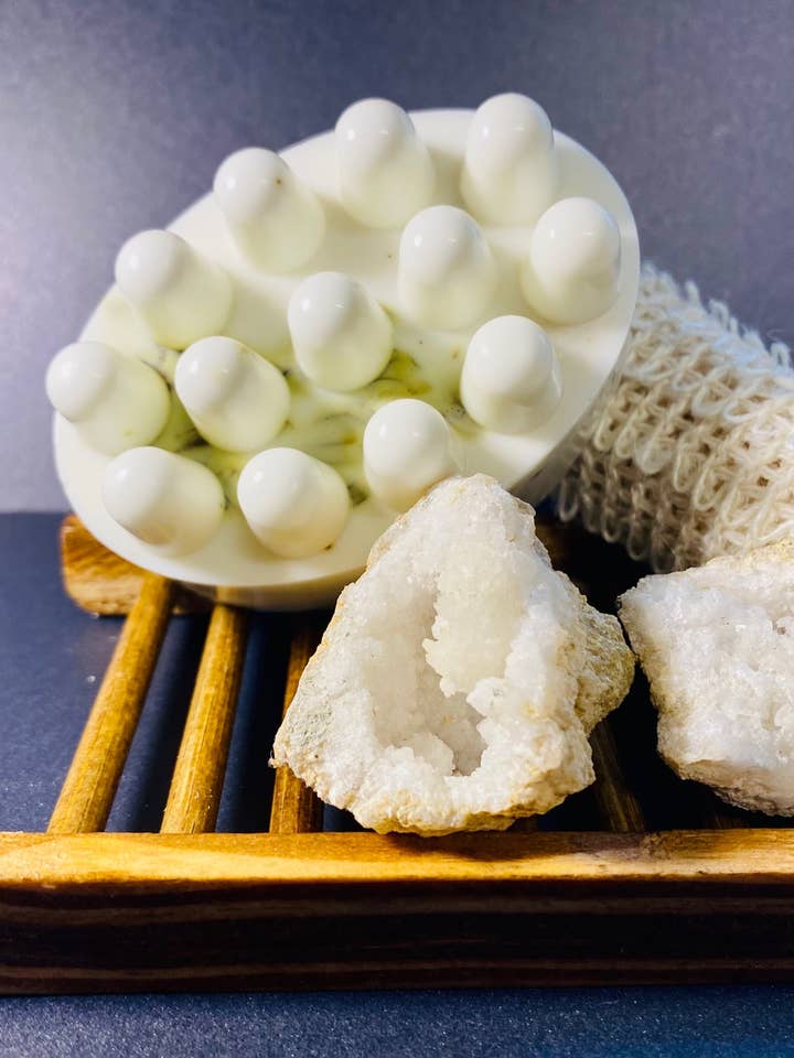 Orange Mint Loofah Soap Bar for wholesale by BHT Natures Beauty