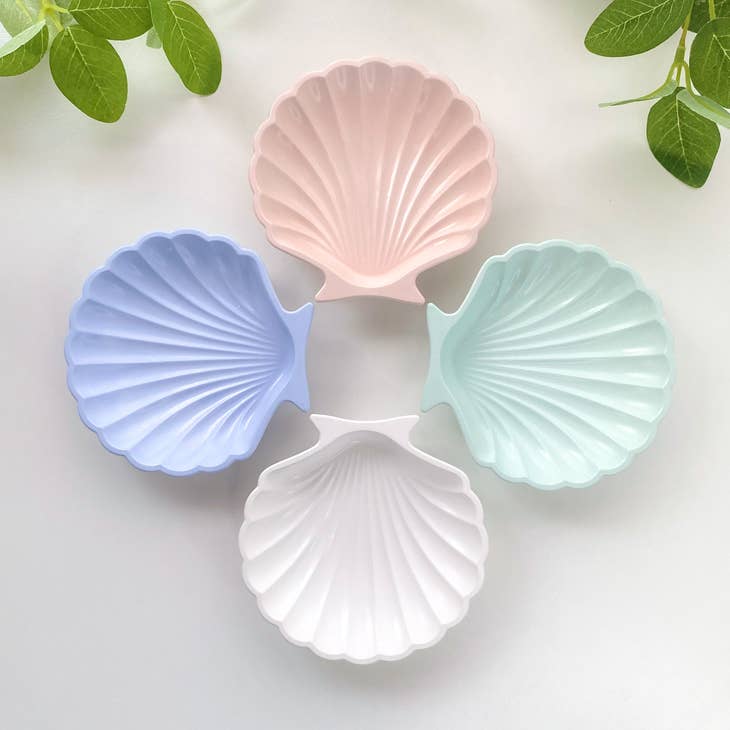 Wholesale Seashell Dish - White - Coastal Inspired for your store