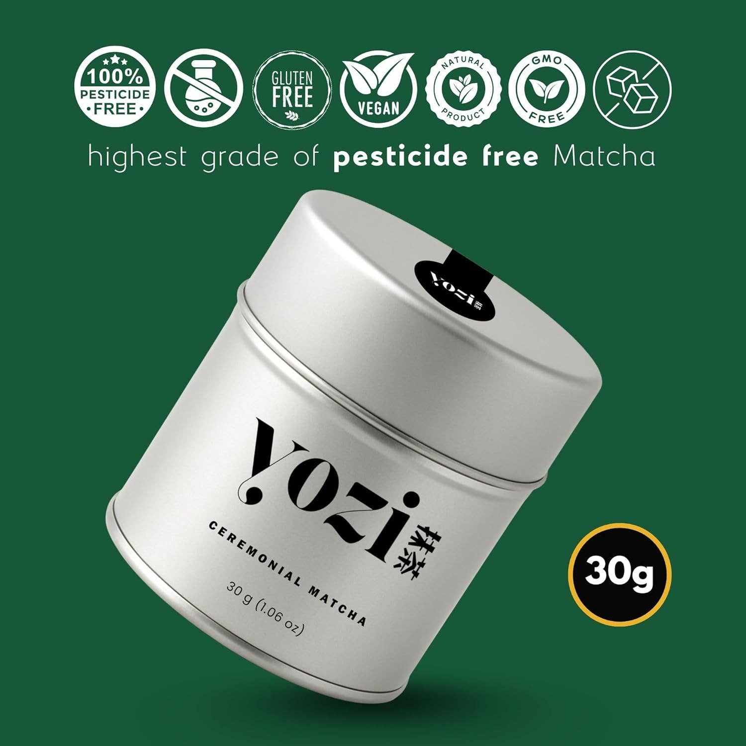 Biomatea - Wholesale Health/Detox Tea - Yozi Premium ceremonial Matcha powder, 30g can, from Kagoshima, high grade, pesticide-free Matcha tea8