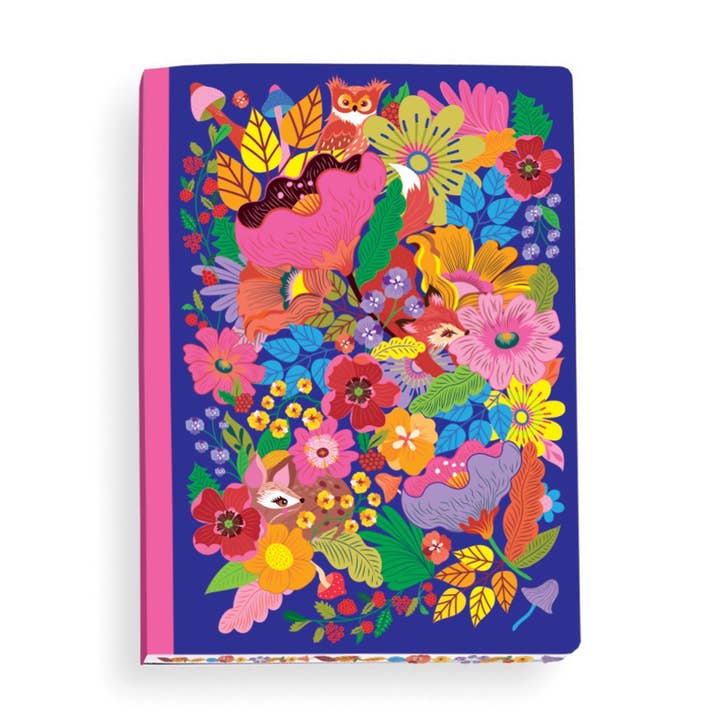 A5 notitieboek met softcover - Floral forest voor wholesale door Hirondelle & Cie