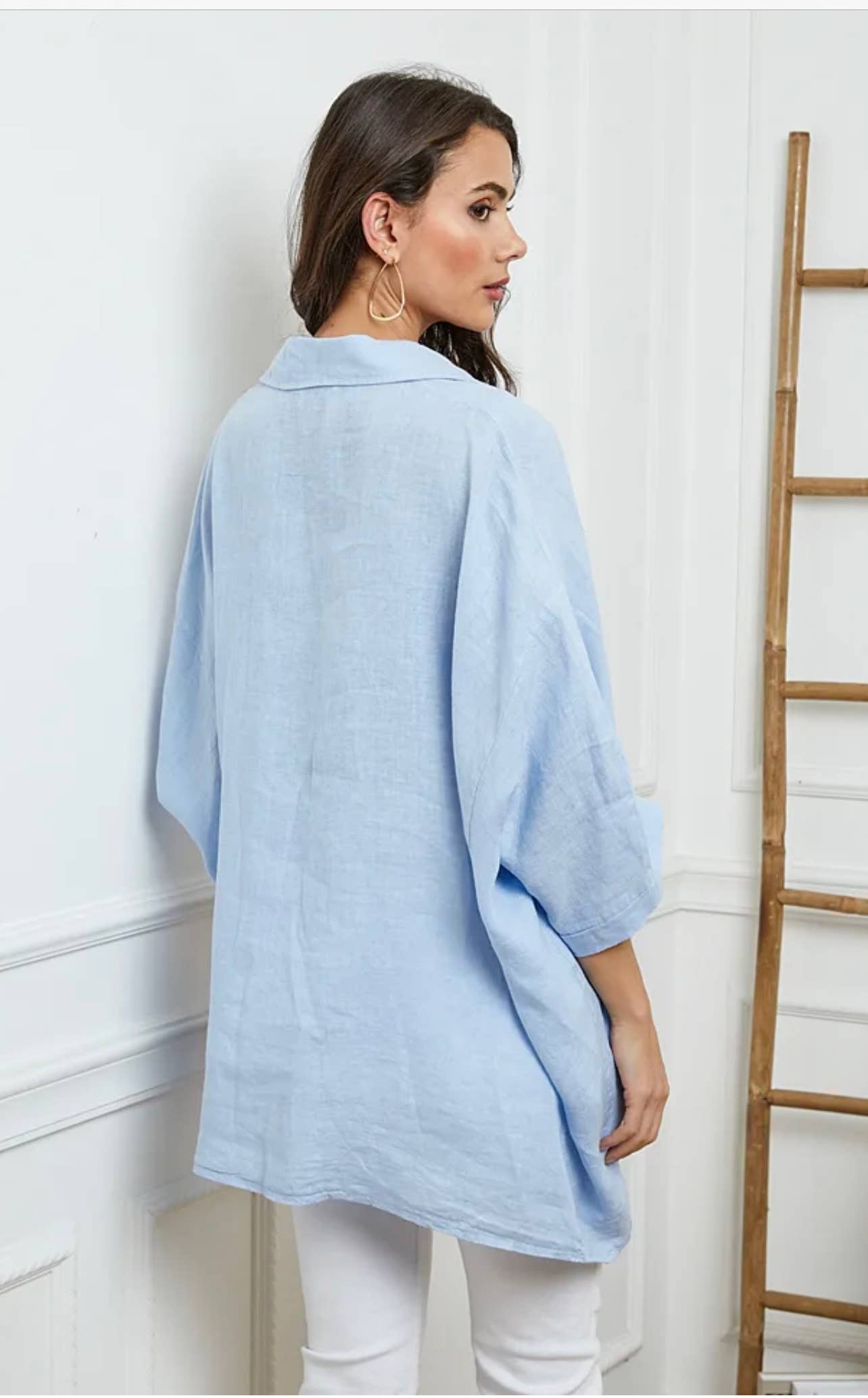 LÉA & LUC - Wholesale Button Down Shirt - Women's - 100% Linen Shirt REF. 285828