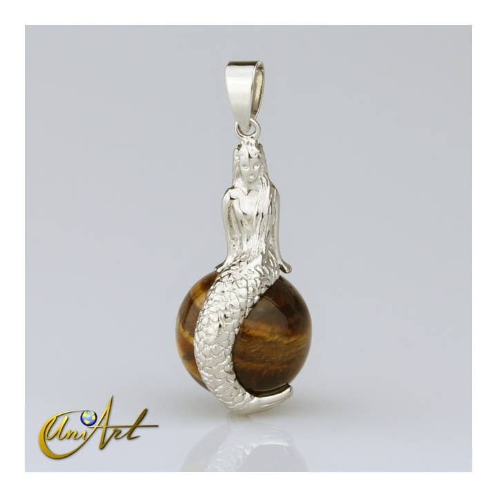 Mermaid Pendant With Tiger's Eye for wholesale by UniArt