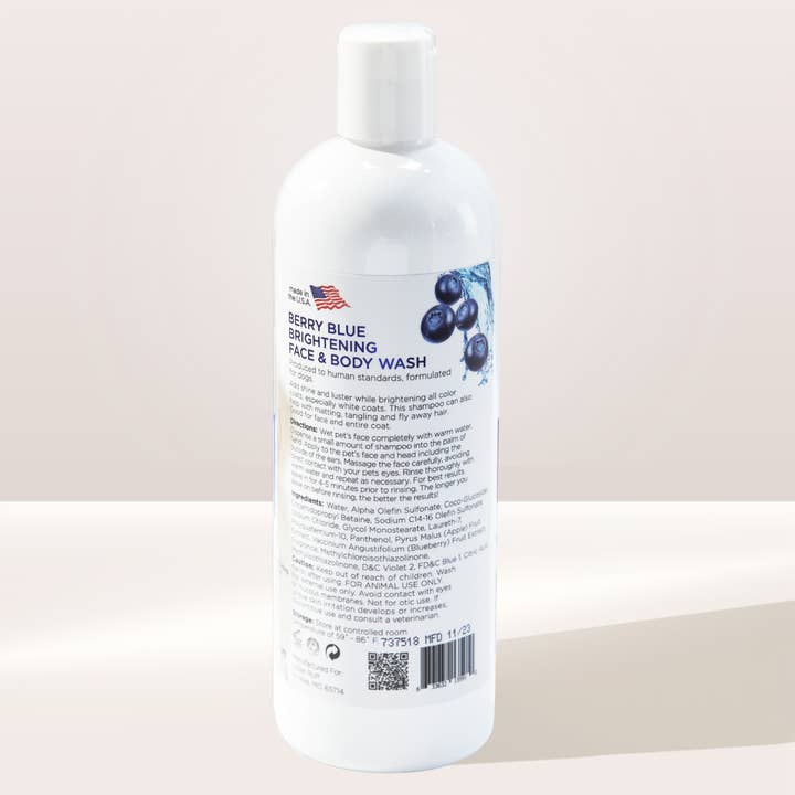 Lillian Ruff - Wholesale Pet shampoo – Dog - Berry Blue Brightening Face & Body Wash2