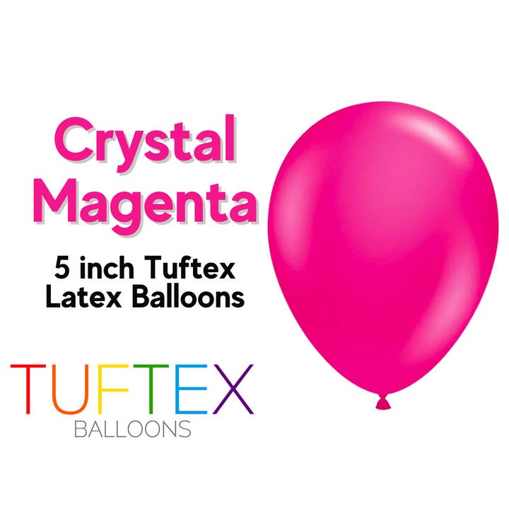 Boxwood Rose - Vendita all'ingrosso A palloncino - Palloncini Tuftex in lattice magenta cristallino da 12,7 cm