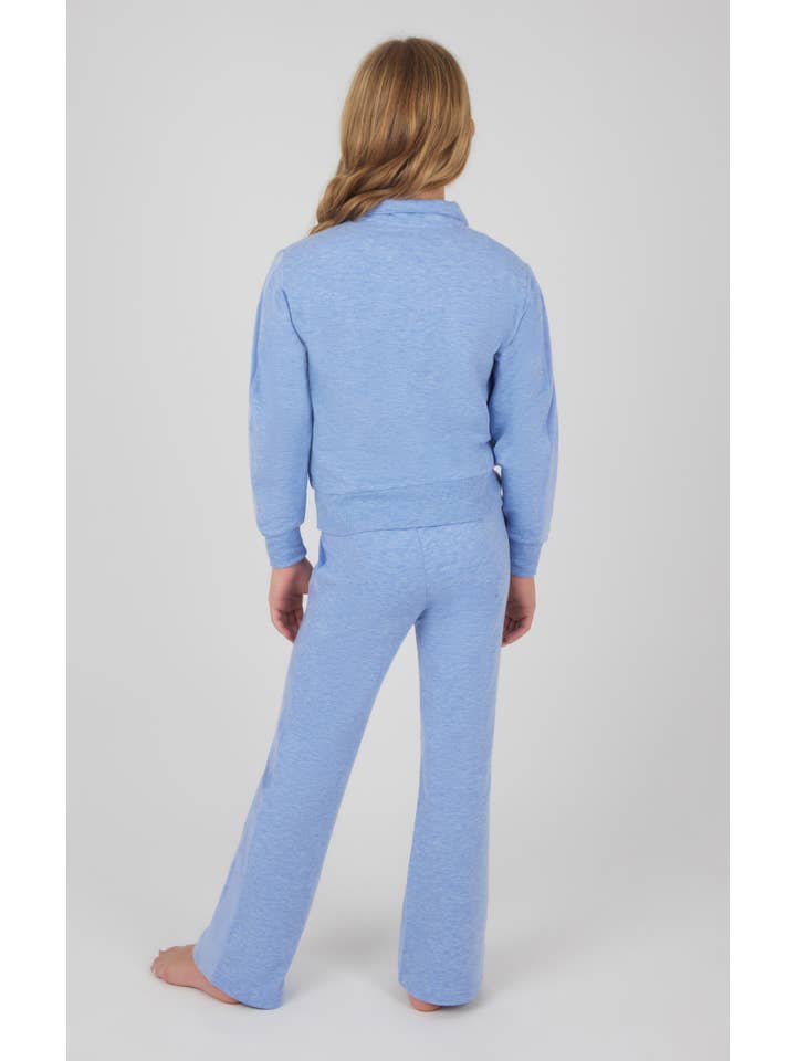 90 Degree by Reflex & Yogalicious - Wholesale Lounge Set - Kids - Girls Confetti Half Zip Pullover and Flare Set6