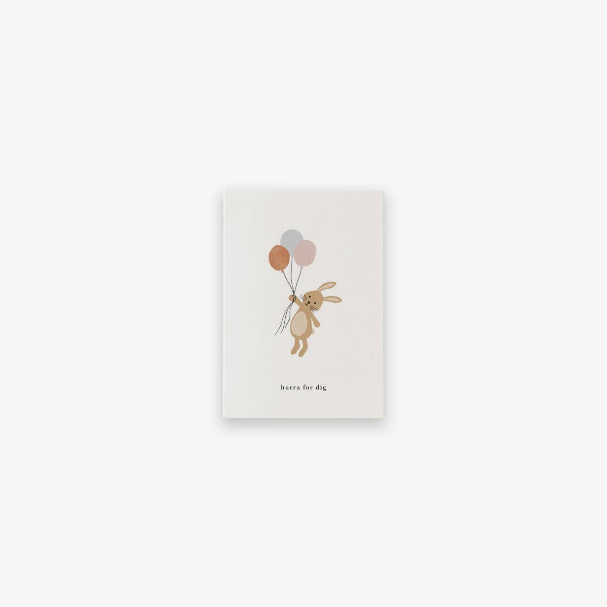 Kartotek Copenhagen - Wholesale Birthday Card - Small Greeting Card // Kanin (hurra for dig) (Danish)0