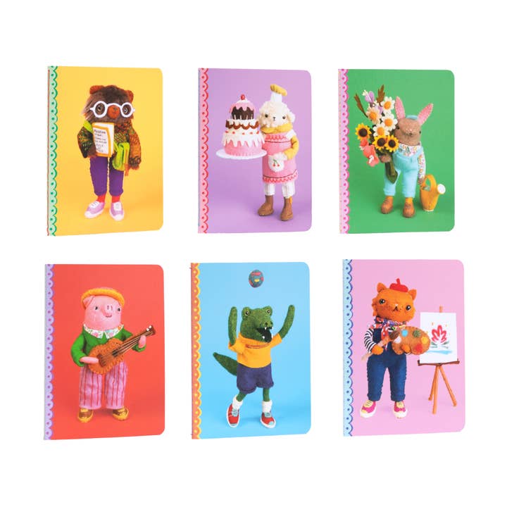 eeBoo - Wholesale Journal/Diary - Kids - Cat Rabbit Tiny Journal Assortment