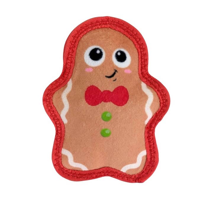 Outward Hound Tough Skinz Gingerbread Man Dog Toy for wholesale by Pet Palette Distribution