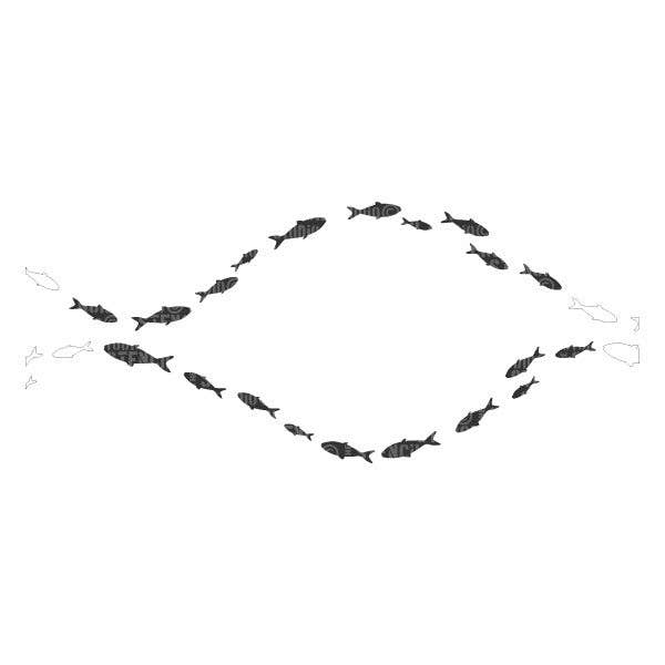 Pochoir de bordure Ebley Tiddlers pour la vente par The Stencil Studio