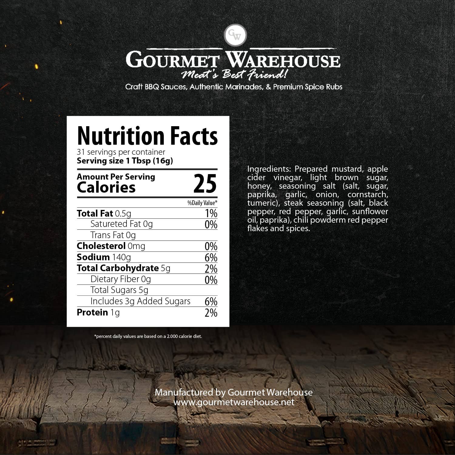 Gourmet Warehouse Brands - Wholesale BBQ Sauce - Gourmet Warehouse Golden Carolina BBQ Sauce1