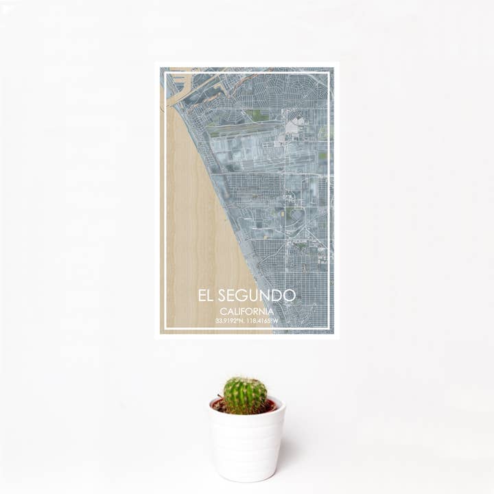 JACE.design – wholesale Art print – El Segundo CA Map Print Afternoon