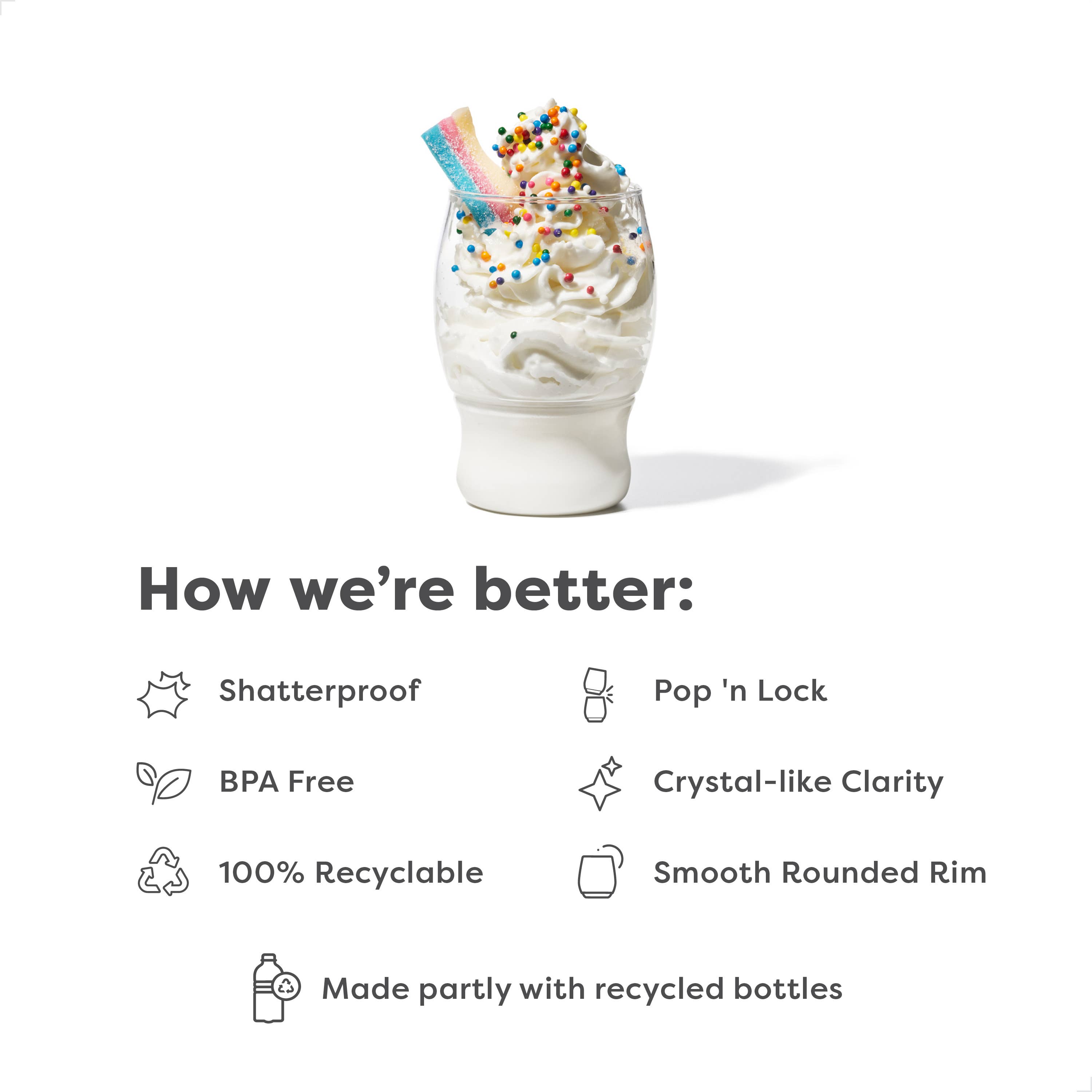 TOSSWARE - Wholesale Beer Glass/Mug - TOSSWARE POP 4oz Taster SET OF 12 Premium Quality Recyclable1