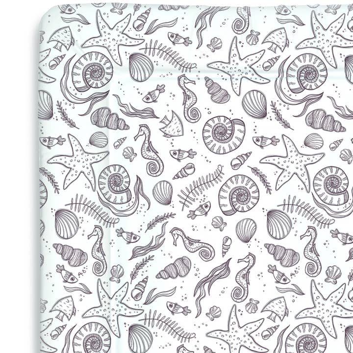 Matelas à langer Sea Circus (Stormy Grey) pour la vente par Eighth Bay