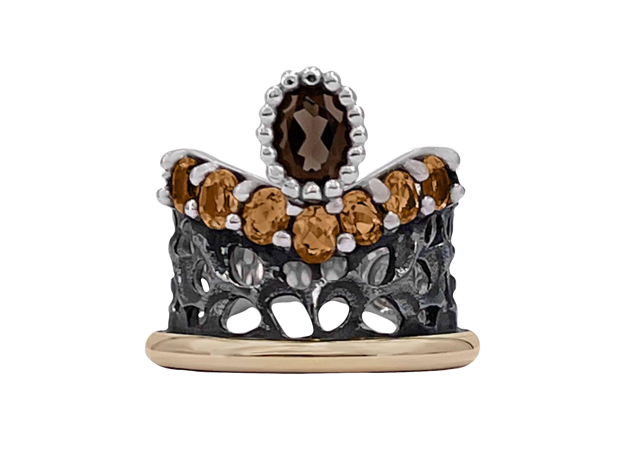 BOHEMME – Anel de cocktail/declaração por atacado – ANEL ALLEGRIA 2 TOPÁZIO E AMETISTA 18