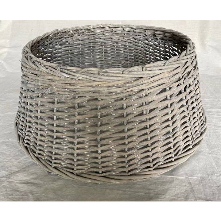 D20x11" Rustic Grey Wicker Tree Collar for wholesale by A&B Home Group Inc.
