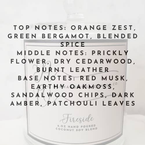 Alpha & Omega Candle Co. - Wholesale Jar/Filled Candle - Fireside 6 oz Coconut Soy Blend1