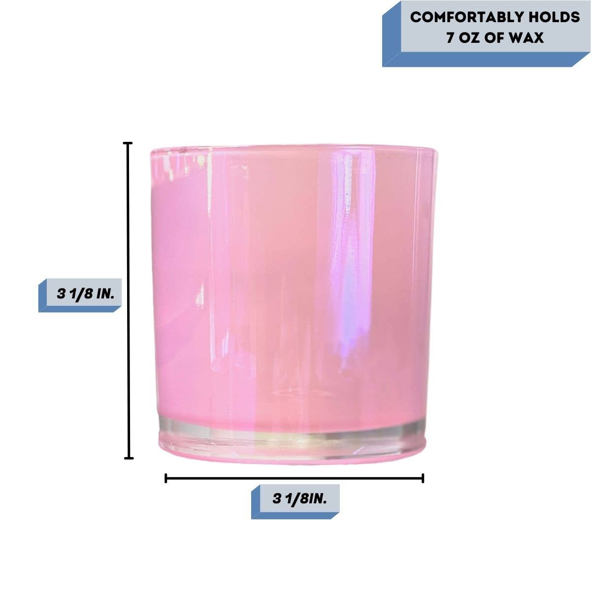 General Wax - Candle Making Supplies - Wholesale Candle Holder - 9.5 oz Monticiano Iridescent Unicorn  - Candle Making Glass2