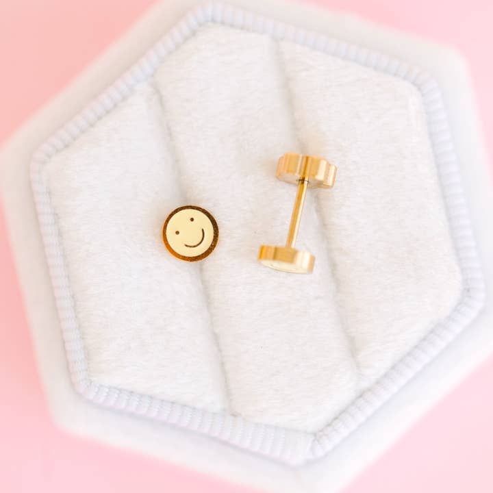 Petit Smiley Jaune pour la vente par Pierced Co