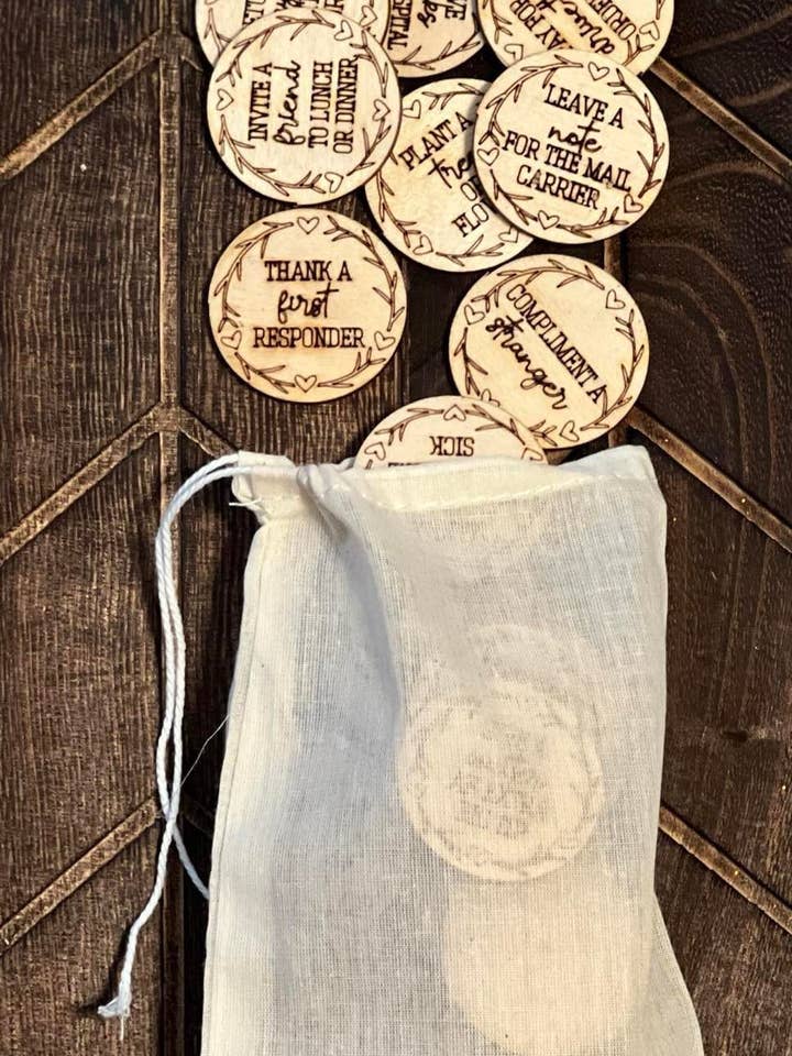 Gettoni di gentilezza - Pass It On Kindness - Gettoni tascabili per la vendita all'ingrosso da parte di Jameson Dezigns