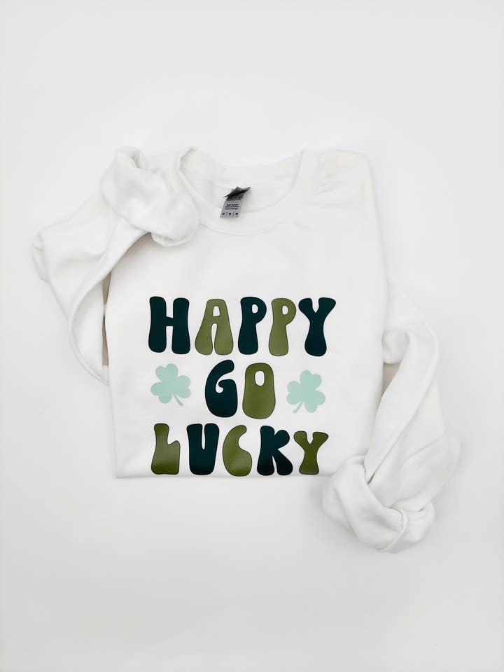 Sudadera del Día de San Patricio, Sudadera Happy Go Lucky para venta al por mayor de AliceJoyCreations